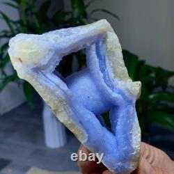 205G Natural Blue striped agate Crystal Chunks piece form Mineral Specimens