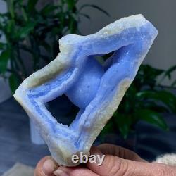 205G Natural Blue striped agate Crystal Chunks piece form Mineral Specimens