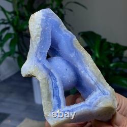 205G Natural Blue striped agate Crystal Chunks piece form Mineral Specimens