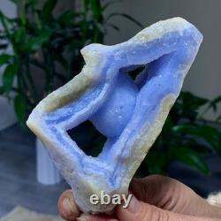 205G Natural Blue striped agate Crystal Chunks piece form Mineral Specimens