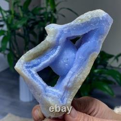 205G Natural Blue striped agate Crystal Chunks piece form Mineral Specimens