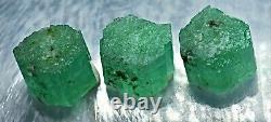 20 Carat Three Pieces Natural Rough Emerald Crystals (6.80, 6.60 & 6.50 Carat)