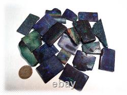 20 Piece Andamooka Australian Rainbow Matrix Opal Slices Lot