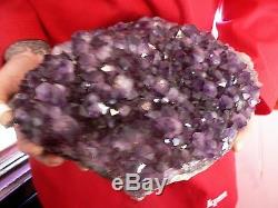 20lb Huge Amethyst Plate Or Cluster Dark Crystal A Center Piece Beauty