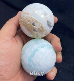 2100 grams 8 pieces spheres blue calcite top quality spheres for sale