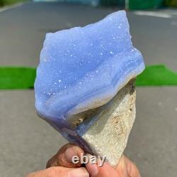 211G Natural Blue striped agate Crystal Chunks piece form Mineral Specimens