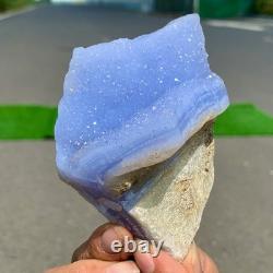 211G Natural Blue striped agate Crystal Chunks piece form Mineral Specimens
