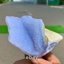 211G Natural Blue striped agate Crystal Chunks piece form Mineral Specimens