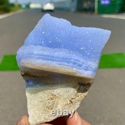 211G Natural Blue striped agate Crystal Chunks piece form Mineral Specimens