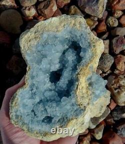 2120g Natural Beautiful Blue Celestite Crystal Geode Specimen, Display Piece