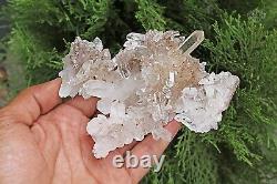 214 gm Lite Pink Samadhi Beautiful Quartz Rare Point healing Cluster Meditation