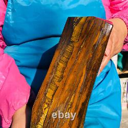 21.12LB Natural tiger's-eye slab quartz freeform crystal piece healing decor