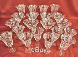 21 Piece Cambridge Candlelight Stemware Collection, Iced Tea, Wine, Sherbet