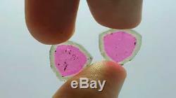 22 cts Top class polished watermelon slices 4 pieces