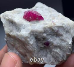 237grams A stunning piece of lustrous natural ruby specimen crystal on matrix