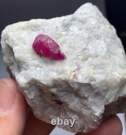 237grams A stunning piece of lustrous natural ruby specimen crystal on matrix