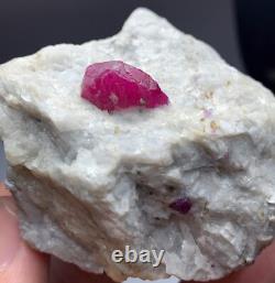237grams A stunning piece of lustrous natural ruby specimen crystal on matrix