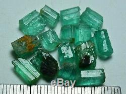 23 Carat 15 Pieces Natural Green Color Rough Emerald Crystals Lot