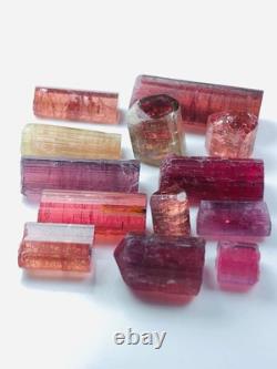 23 Grams, Gorgeous Colourful TOURMALINE CRYSTALS lot. 13 Pieces