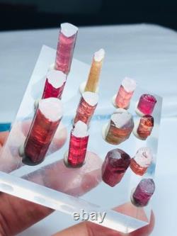 23 Grams, Gorgeous Colourful TOURMALINE CRYSTALS lot. 13 Pieces