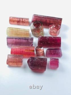 23 Grams, Gorgeous Colourful TOURMALINE CRYSTALS lot. 13 Pieces