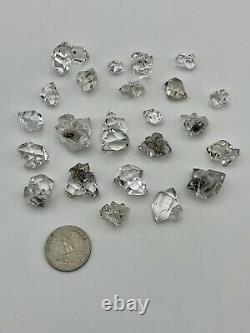 23 piece lot of Herkimer Diamond Mini Clusters, A grade, 10-26mm, 71.0g