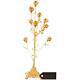 24k Gold Plated Crystal Studded 10 Piece Rose Bouquet Ornament By Matashi