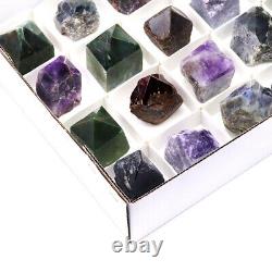 24 Piece Flat Assorted Gemstone Points Bulk Crystals