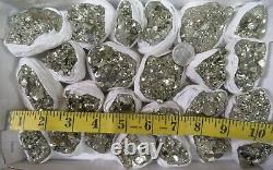 24 Piece Peruvian Pyrite Specimen Flat Huanzala Mine, Huanzala Peru