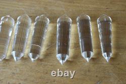 24-SIDES 9 Pieces NATURAL CLEAR QUARTZ CRYSTAL DT WANDS POINTS POLISHED HEALING