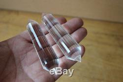 24-SIDES NATURAL CLEAR QUARTZ CRYSTAL DT WANDS POINTS POLISHED HEALING 10 Pieces