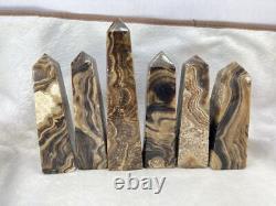 2500 grams Chocolate Calcite towers 2-4 inches points crystal 6pcs lot wholesale