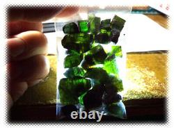 250.0ct LOT Dark Green Natural Congo Rough Tourmaline Crystal Pieces