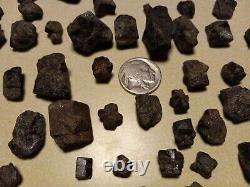 250 + STAUROLITE FAIRY STONE Cross rock mineral crystal arms pieces Free US Ship