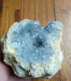 2583g Natural Beautiful Blue Celestite Crystal Geode Specimen, Display Piece