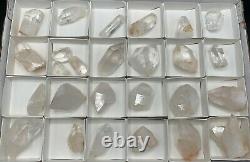 26 Piece High Grade Arkansas Quartz Wholesale Flat, Med/Large Single Points and