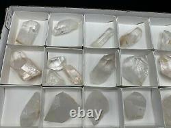 26 Piece High Grade Arkansas Quartz Wholesale Flat, Med/Large Single Points and