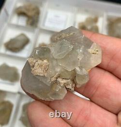 26 Piece High Grade Herkimer Calcite Wholesale Flat, One Enhydro Herkimer, Aweso