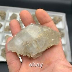 26 Piece High Grade Herkimer Calcite Wholesale Flat, One Enhydro Herkimer, Aweso