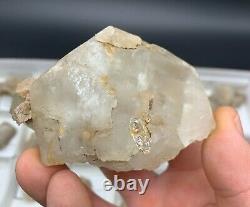 26 Piece High Grade Herkimer Calcite Wholesale Flat, One Enhydro Herkimer, Aweso