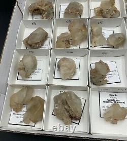 26 Piece High Grade Herkimer Calcite Wholesale Flat, One Enhydro Herkimer, Aweso