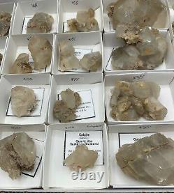 26 Piece High Grade Herkimer Calcite Wholesale Flat, One Enhydro Herkimer, Aweso