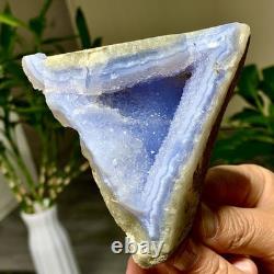 277G Natural Blue striped agate Crystal Chunks piece form Mineral Specimens