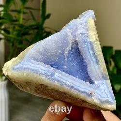 277G Natural Blue striped agate Crystal Chunks piece form Mineral Specimens
