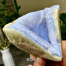 277G Natural Blue striped agate Crystal Chunks piece form Mineral Specimens