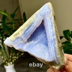 277G Natural Blue striped agate Crystal Chunks piece form Mineral Specimens