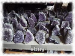 27lbs of Standing Amethyst Geode Crystal Pieces