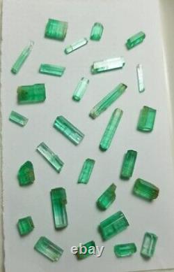 28.35 Carat 28 Pieces Top Quality Natural Emerald Crystal Lot Fully Terminated