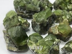 295 Gram Peridot Crystals Specimen lot From Pakistan 13 Pcs