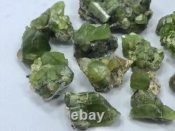 295 Gram Peridot Crystals Specimen lot From Pakistan 13 Pcs